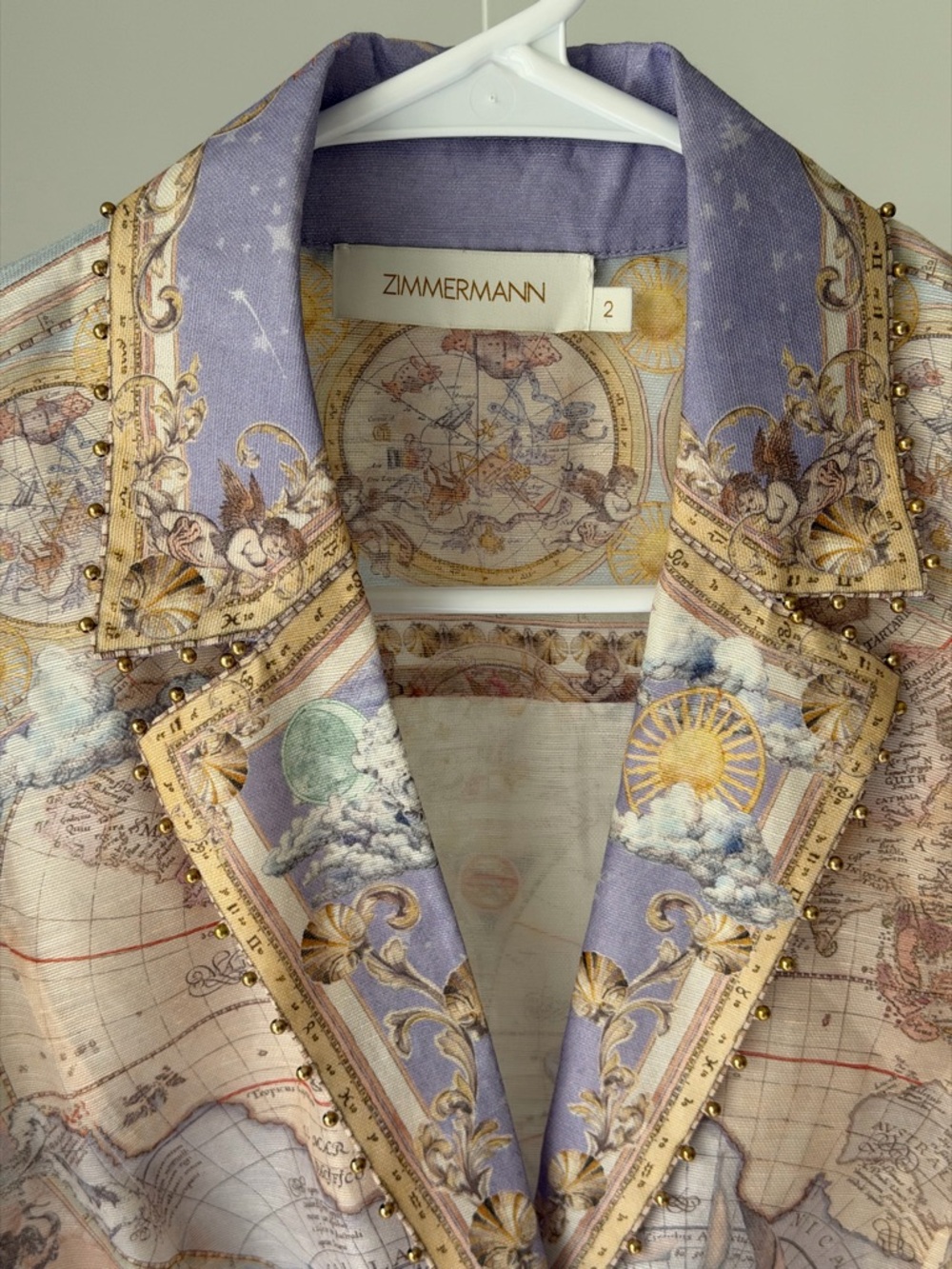 Zimmermann - High Tide printed cropped shirt - Picture 4 of 6